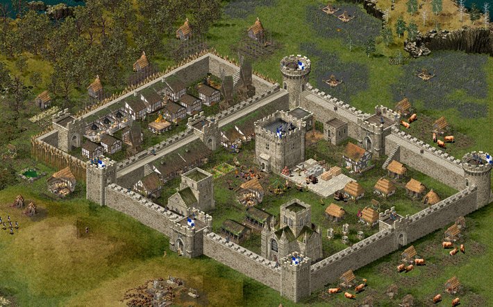 Скриншот 1 к игре Stronghold HD v.1.41 (20341) [GOG] (2001)